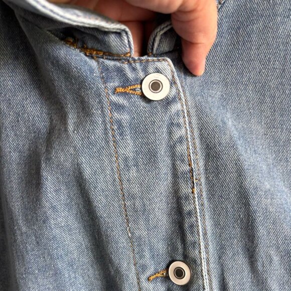 Unbranded Men Sleeveless Denim With Collar Safari Jeans Vest Blue Size XXL - Picture 7 of 8